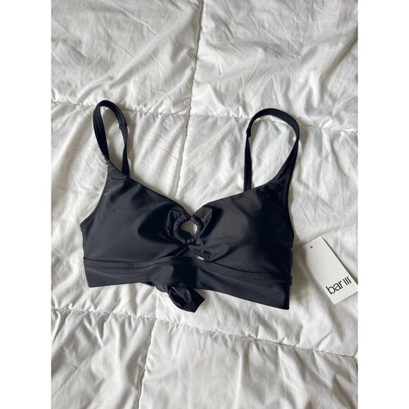 S Bar III Keyhole Black Bikini Top - NWT - Picture 1 of 5